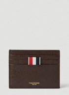 Thom Browne - Three Stripe Card Holder in Brown