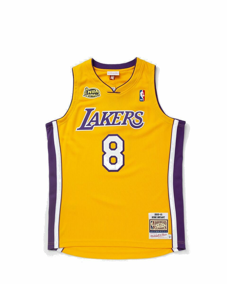 Photo: Mitchell & Ness Nba Authentic Jersey Los Angeles Lakers 2000 01 Kobe Bryant #8 Yellow - Mens - Jerseys