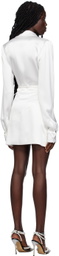 MACH & MACH White Karma Flower Minidress