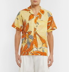 Jacquemus - Camp-Collar Floral-Print Cotton-Gauze Shirt - Yellow