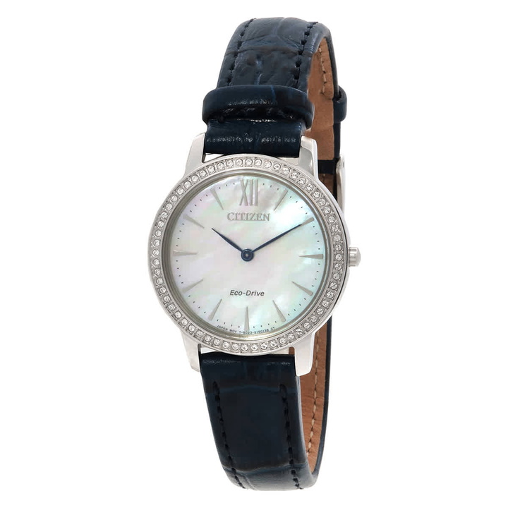 Photo: Citizen Eco-Drive Crystal Mother of Pearl Dial Ladies Watch EX1480-15D
