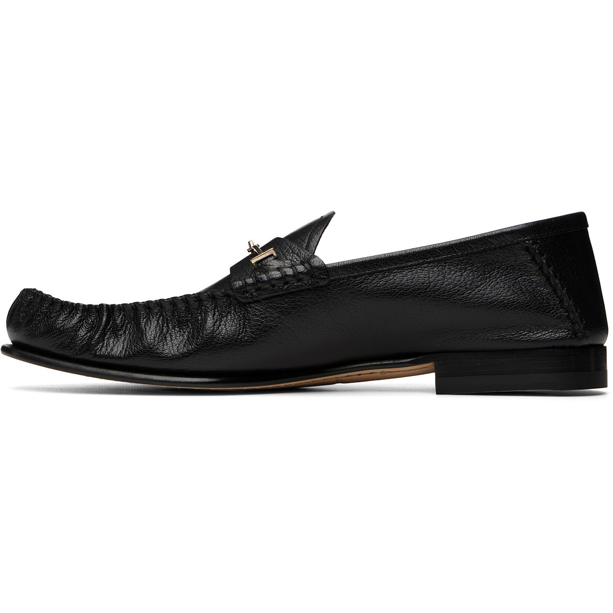 TOM FORD Black Shiny Leather Ripley Loafers