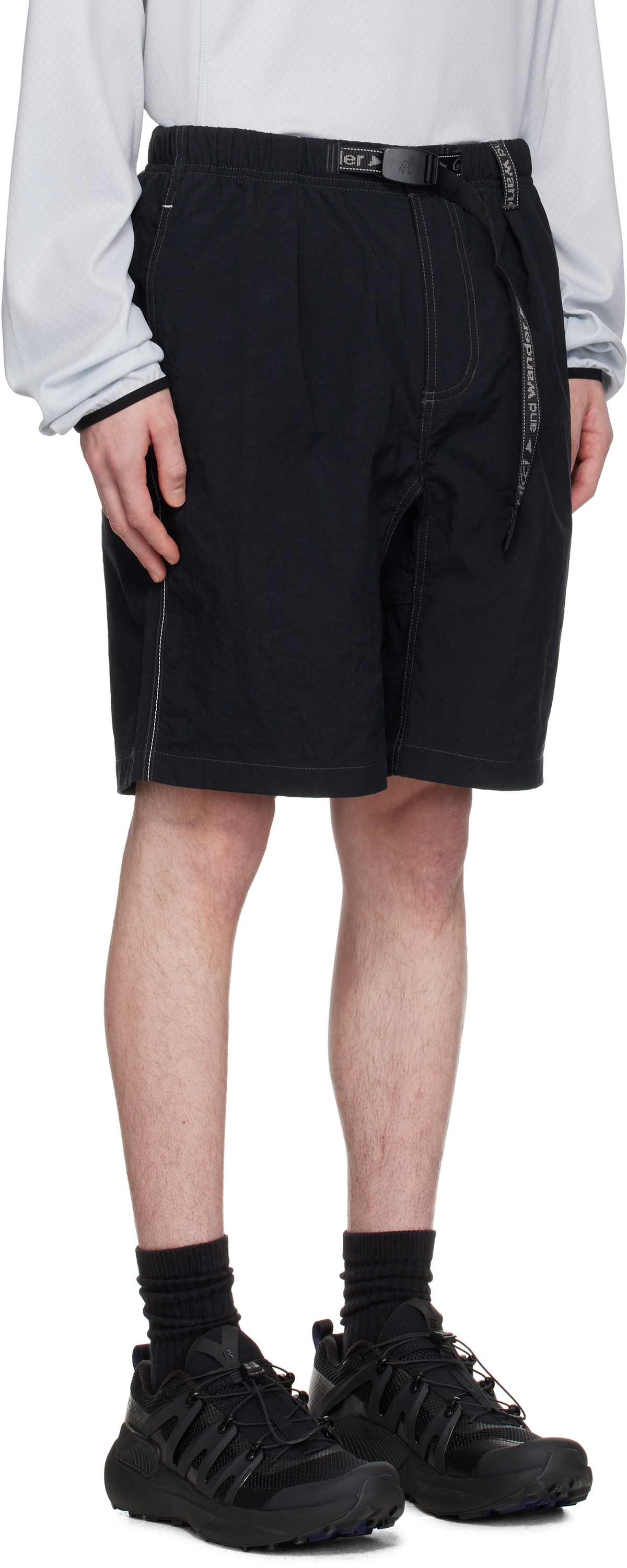 and wander Black Gramicci Edition Nylon G Shorts