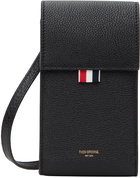 Thom Browne Black Strap Phone Holder Pouch