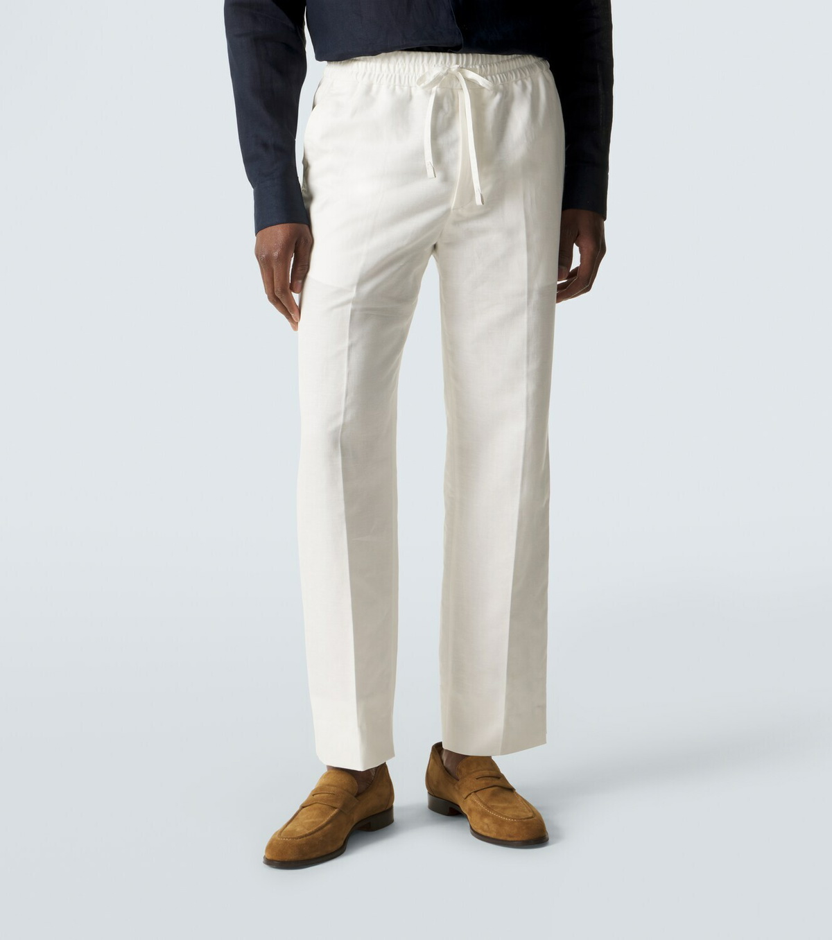 Brioni Linen and cotton straight pants