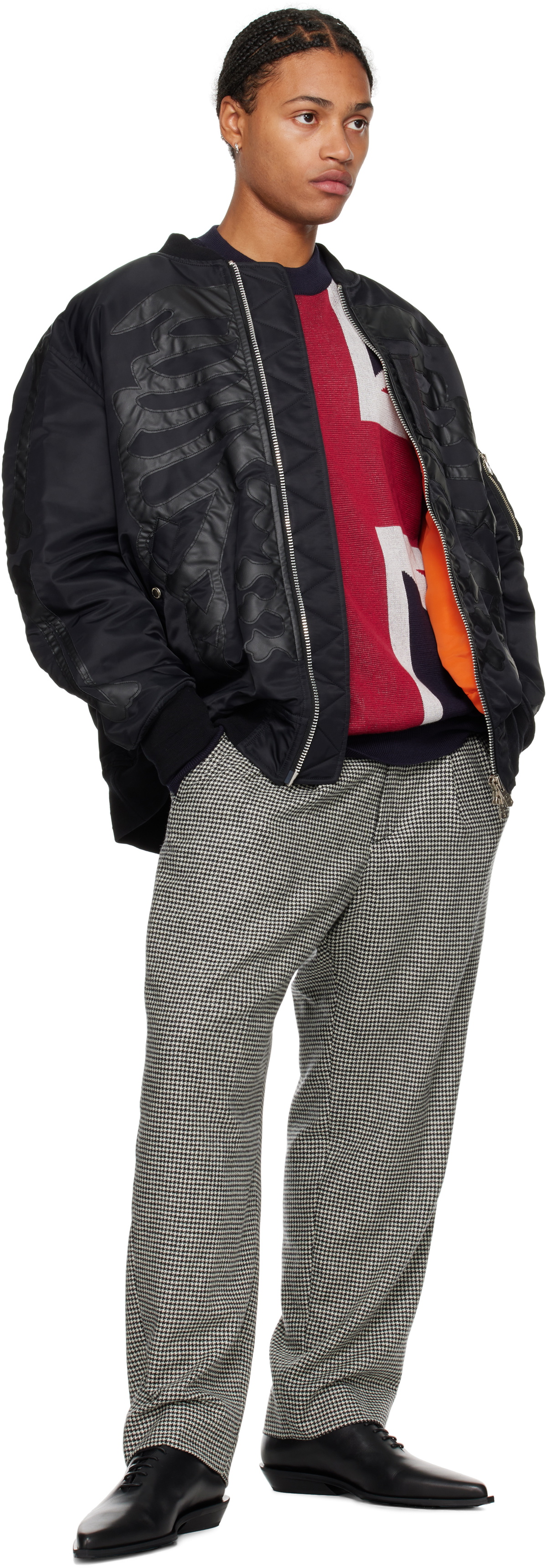 TAKAHIROMIYASHITA TheSoloist. Black Flight Bomber Jacket