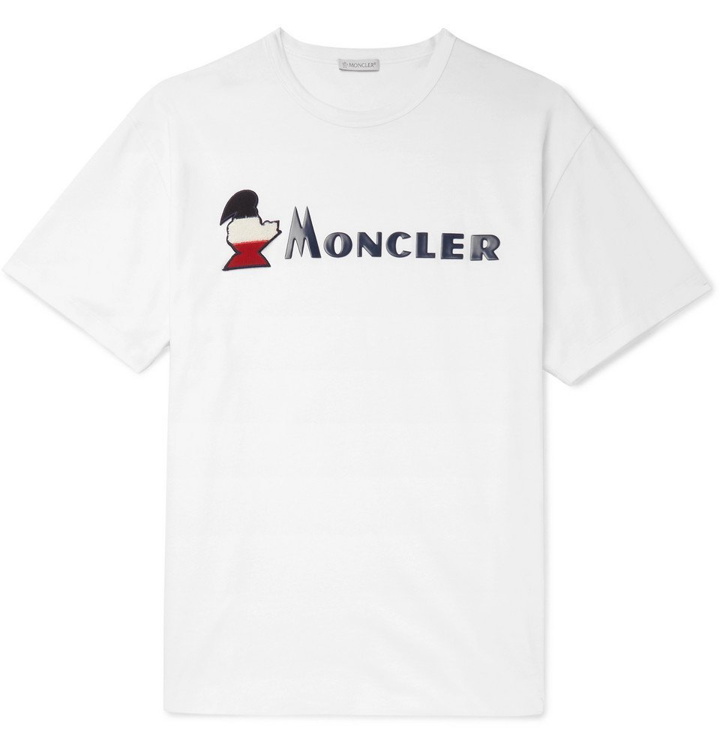 Photo: Moncler - Logo-Appliquéd Cotton-Jersey T-Shirt - White