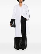 Peter Do White Side-Stripe Cotton Shirt Dress