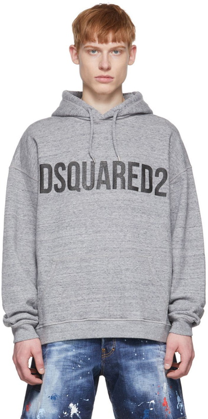 Photo: Dsquared2 Grey Cotton Hoodie