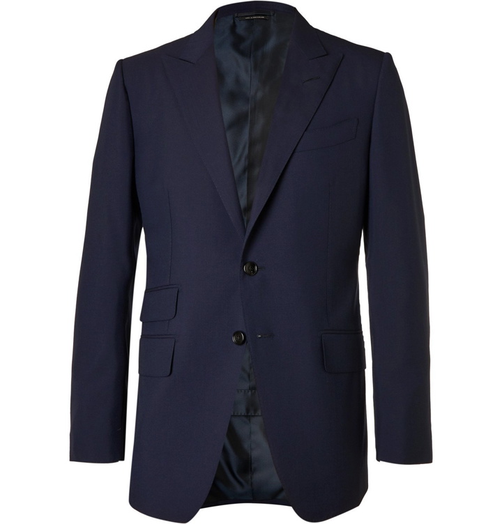 Photo: TOM FORD - O'Connor Slim-Fit Super 120s Wool Suit Jacket - Blue