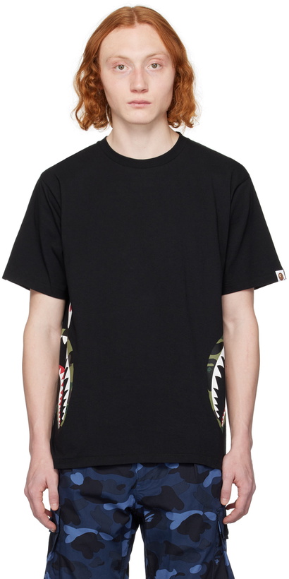 Photo: BAPE Black 1st Camo Side Shark T-Shirt