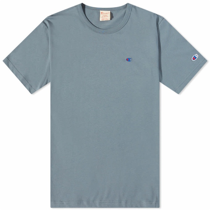 Photo: Champion Reverse Weave Men's Classic T-Shirt in Stormy