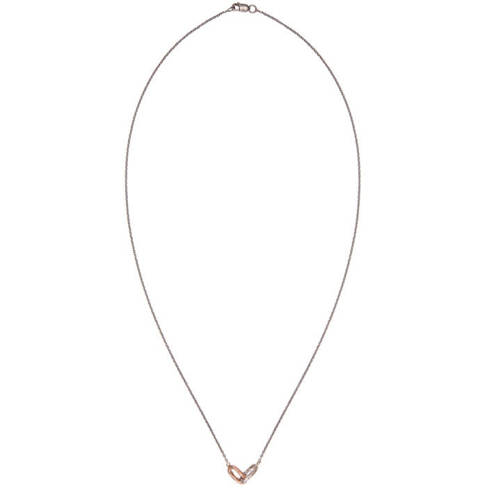 Photo: Pearls Before Swine Silver and Rose Gold Double Link Necklace 