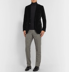 Etro - Black Slim-Fit Stretch-Cotton Velvet Blazer - Black