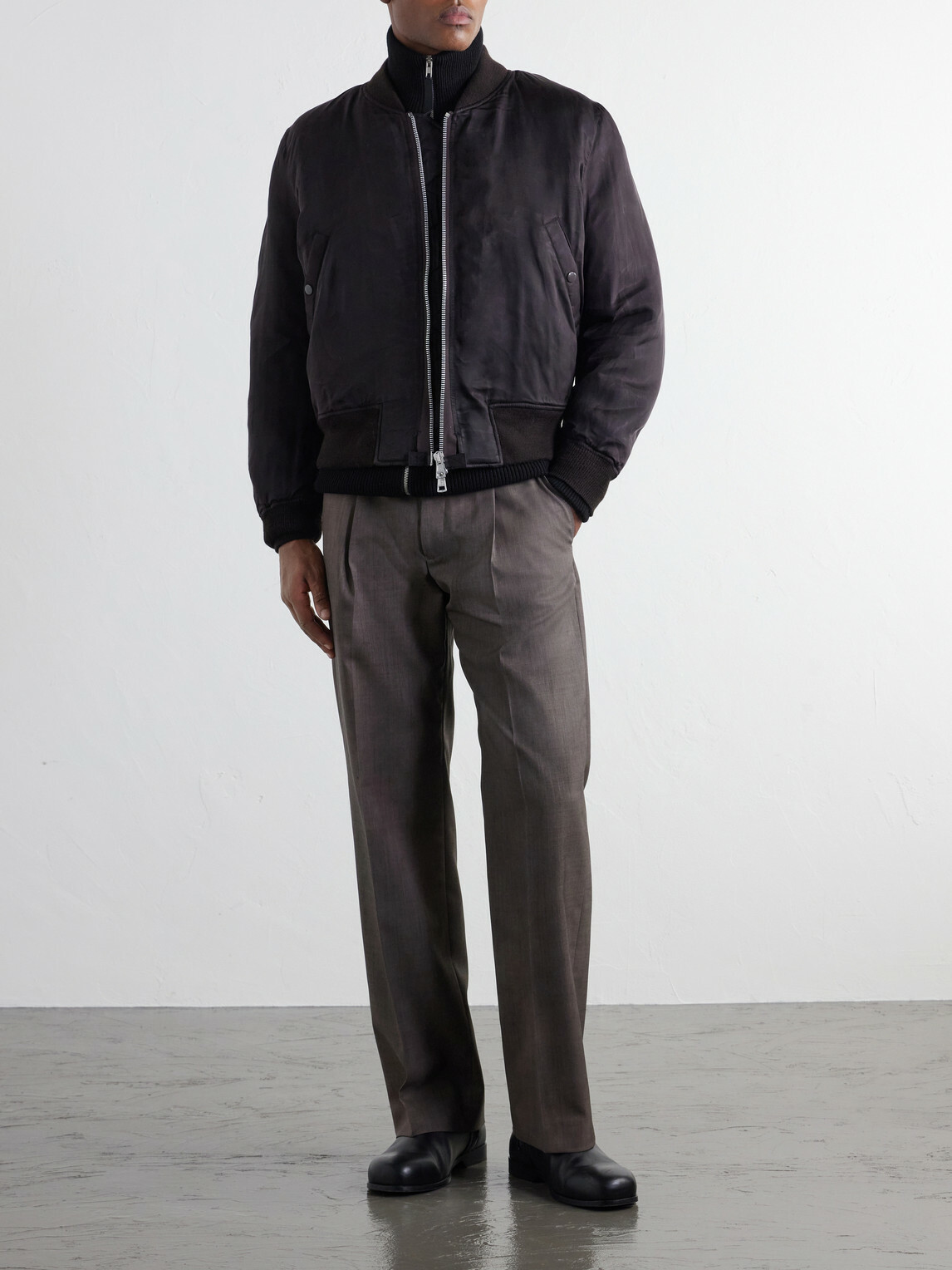 Our Legacy - Reversible Padded Coated-Twill Bomber Jacket - Brown