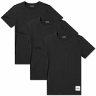 Jil Sander Men's 3 Pack T-Shirt in Black