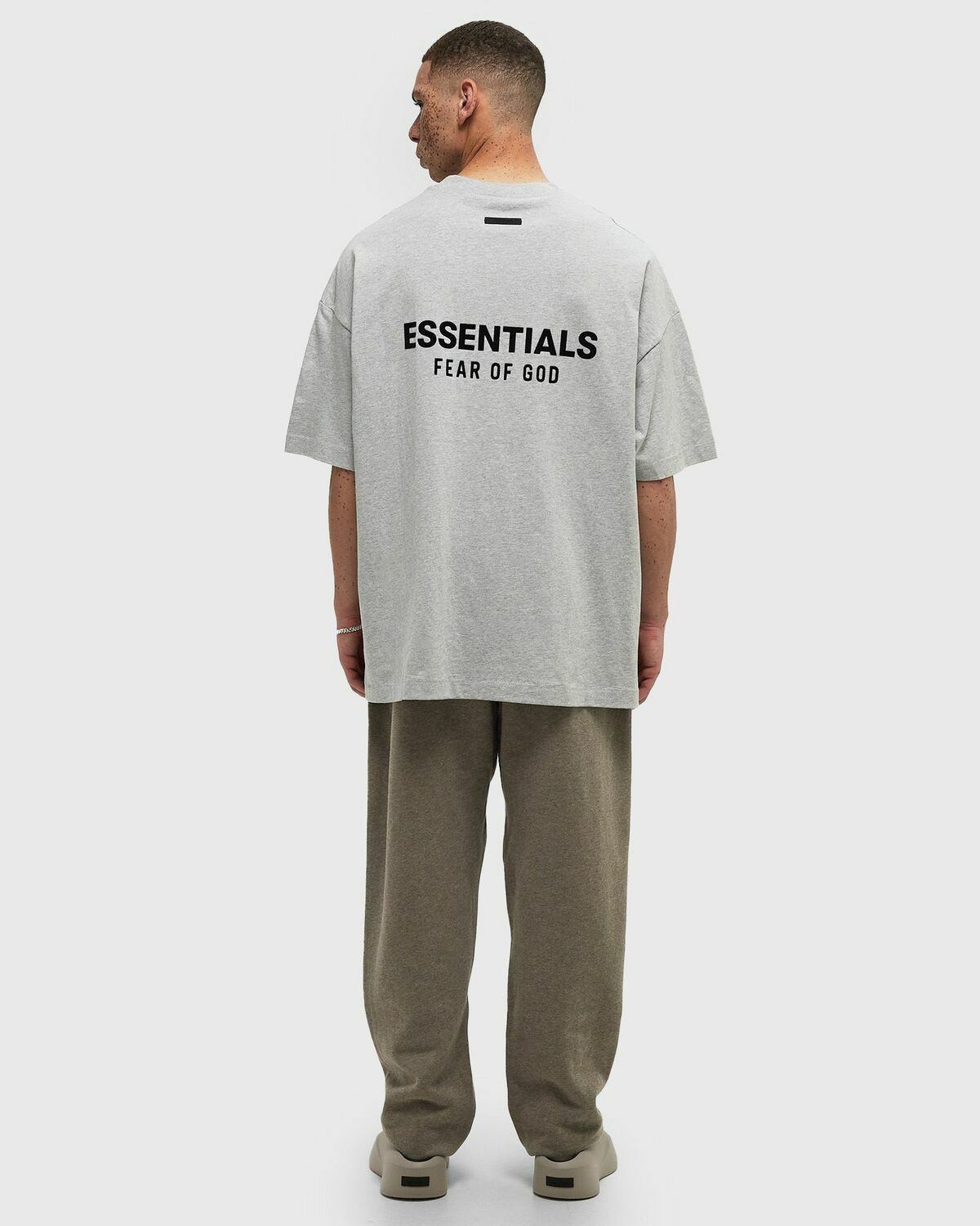 Fear Of God Essentials Jersey Crewneck T Shirt Grey Fear Of