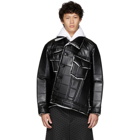 Comme des Garcons Homme Plus Black Synthetic Leather Padded Jacket