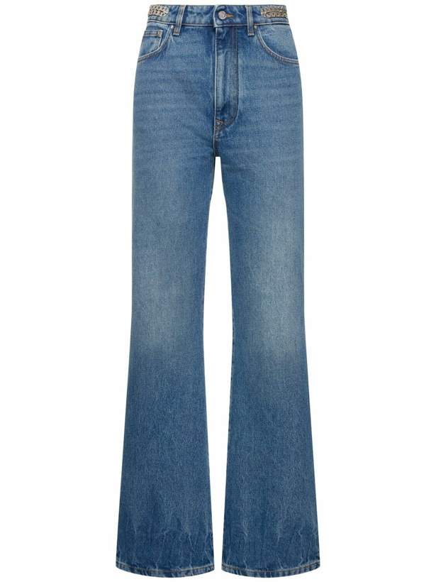 Photo: RABANNE Embellished Denim Flared Jeans