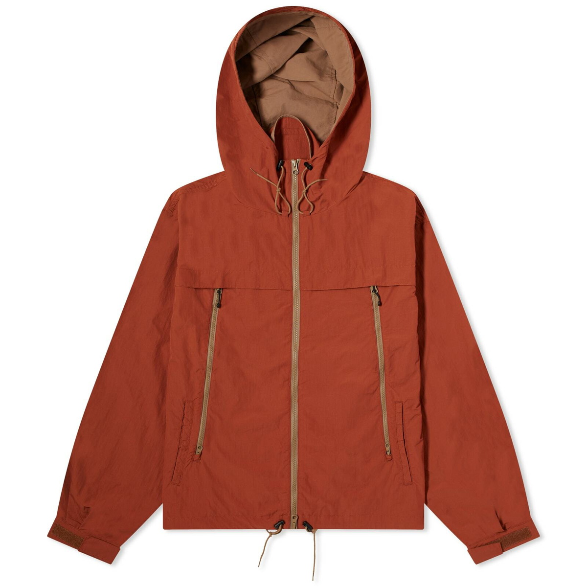 FrizmWORKS Men's Mountain Wind Zip Parka Jacket in Brick FrizmWORKS