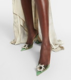 Amina Muaddi Begum embellished PVC slingback pumps