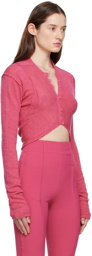 Talia Byre Pink Raw Cardigan