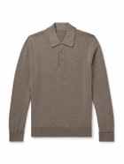 Anderson & Sheppard - Wool and Cashmere-Blend Polo Shirt - Brown