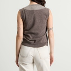 Maison Margiela Women's Fuse Knit Top in Mud/Ecru
