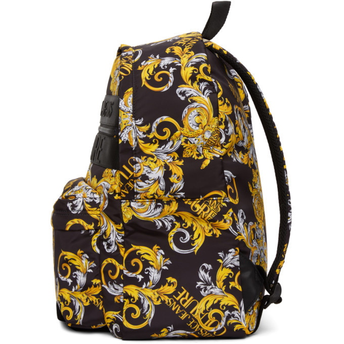 NEW Limited Edition VERSACE Backpack Travel, Work, College, Purse》BLACK/GOLD