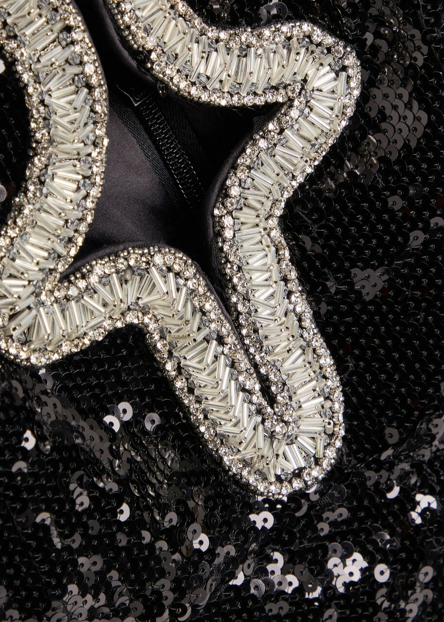Rebecca Vallance Lyra Embellished Sequin Gown Black
