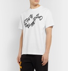 Y,IWO - Printed Cotton-Jersey T-Shirt - White