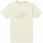 Stone Island Men's Camo Three Badge Print T-Shirt in Pistachio