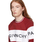 Givenchy Red and White Vintage Fit Logo Sweatshirt