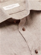 Giuliva Heritage - Antonio Herringbone Linen Shirt - Neutrals