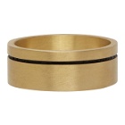 Giorgio Armani Gold Enamel Stripe Ring