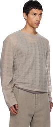 mfpen Beige Round Neck Sweater