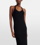 Tom Ford Ribbed-knit halterneck jersey maxi dress