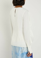 Erdem Draped Crepe top Ivory