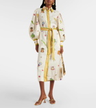 Alémais Printed linen maxi dress