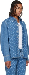 Marine Serre Blue Moon Laser Denim Shirt