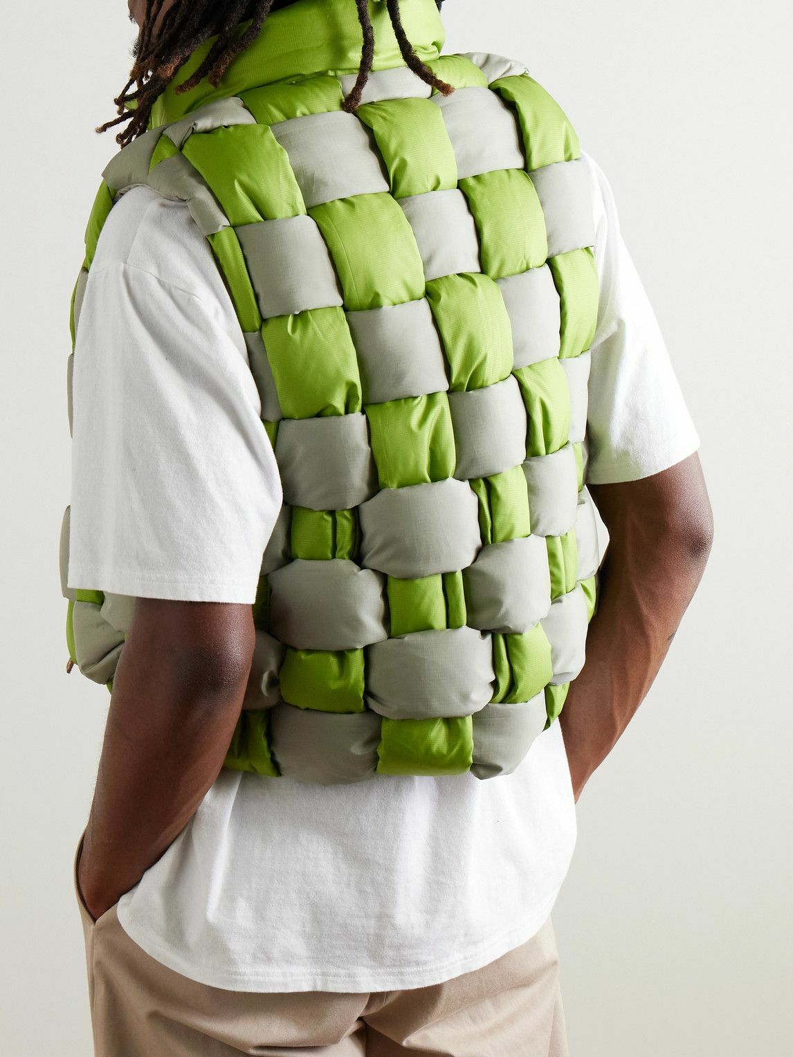 KAPITAL - Cropped Reversible Quilted Padded Shell Gilet