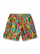 BODE - New England Mosaic Straight-Leg Printed Textured-Cotton Shorts - Multi