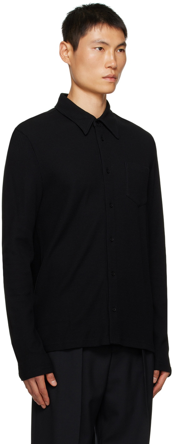 Filippa K Black Spread Collar Shirt