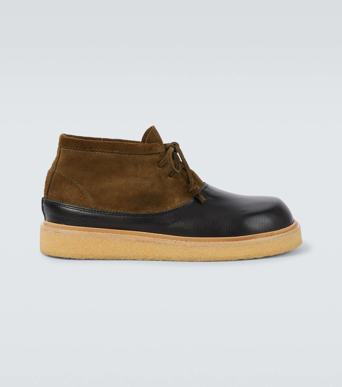 Marni Patchy suede combat boots