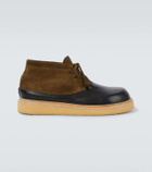Marni Patchy suede combat boots