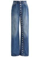 Jean Paul Gaultier Button-through Wide-leg Jeans Blue