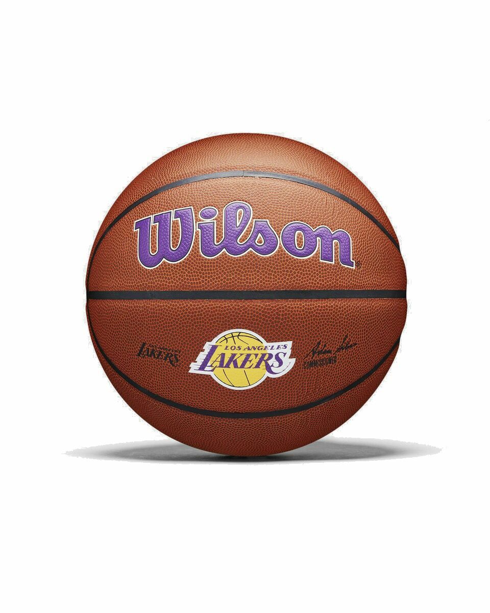 Photo: Wilson Nba Team Alliance Basketball La Lakers Size 7 Brown - Mens - Sports Equipment