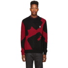 Marcelo Burlon County of Milan Black and Red Camou Sweater