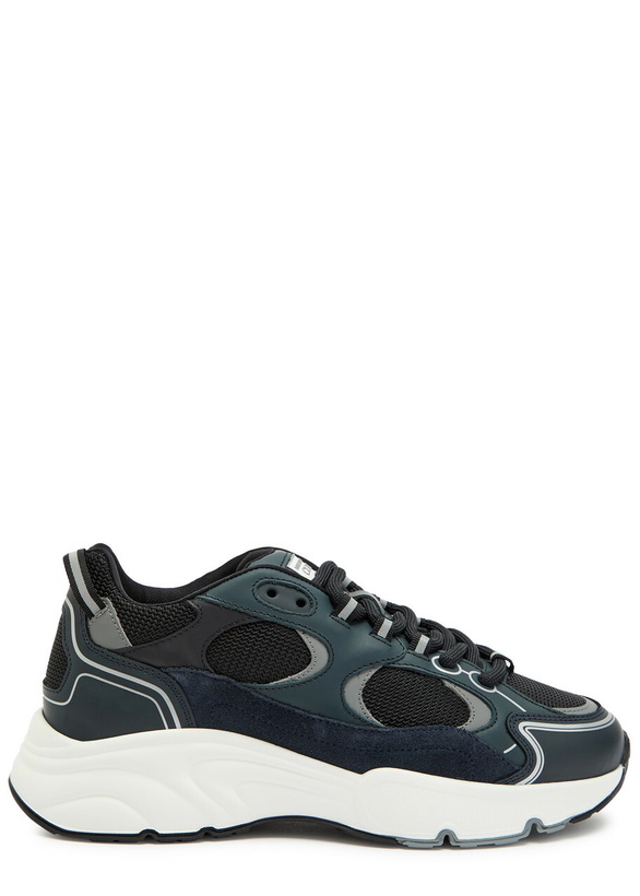 Photo: Cleens Pulse Runner Panelled Mesh Sneakers Navy