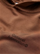 GENERAL ADMISSION - Logo-Print Cotton-Jersey Hoodie - Red